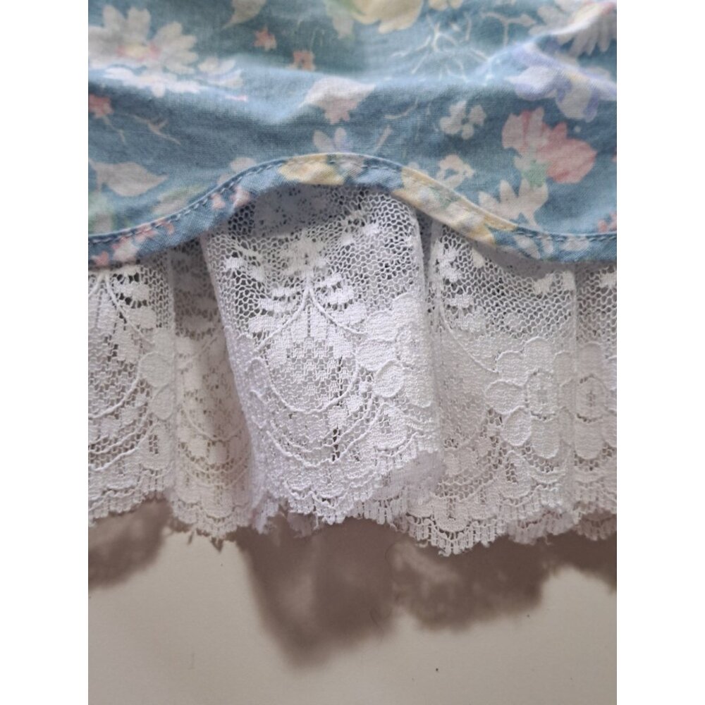 Vtg Bryan Baby Girl 6-9 Months Floral Tiered Dress Pastel Lace Bow Collar 2 Pc - Picture 2 of 13